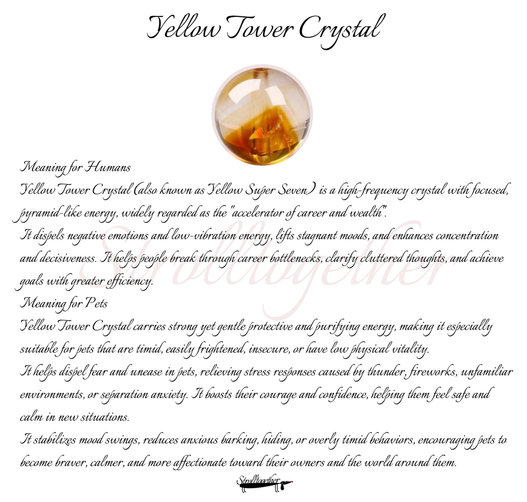 Golden Aura | Citrine, Yellow Tower Crystal, Smoky Quartz & Clear Quartz「32-37.5cm」