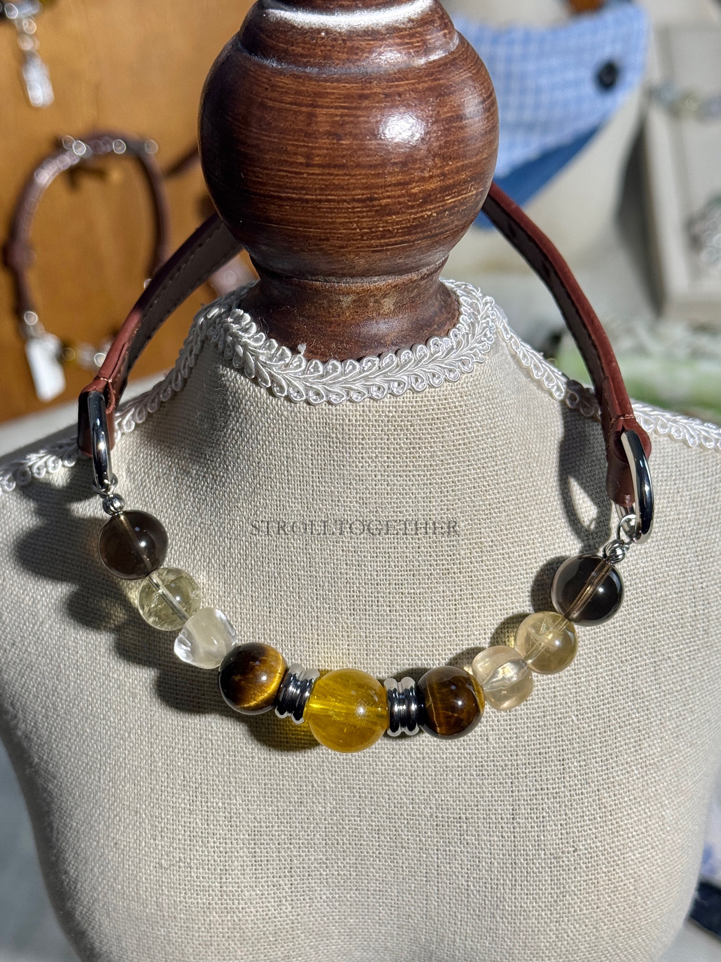 Golden Courage | Natural Yellow Fluorite, Tiger's Eye, Citrine & Clear Quartz「30-35.5cm」