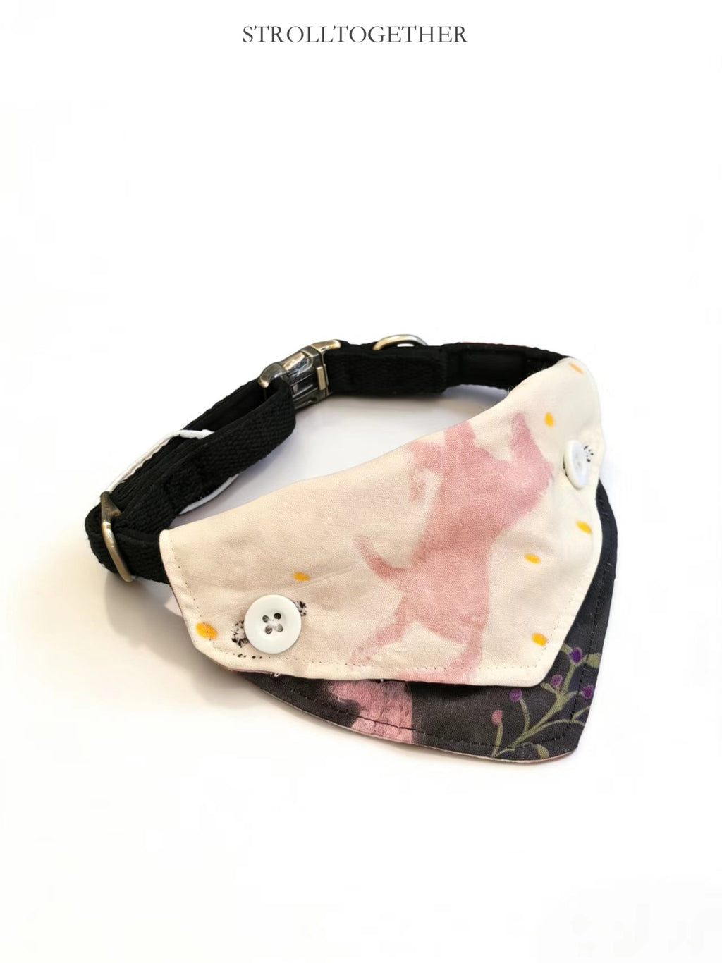 「Little Pink Pony」 Reversible Bandana Dog Collar